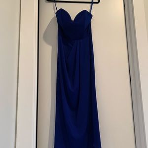 Shona Joy Core U Bustier Draped Dress - Blue